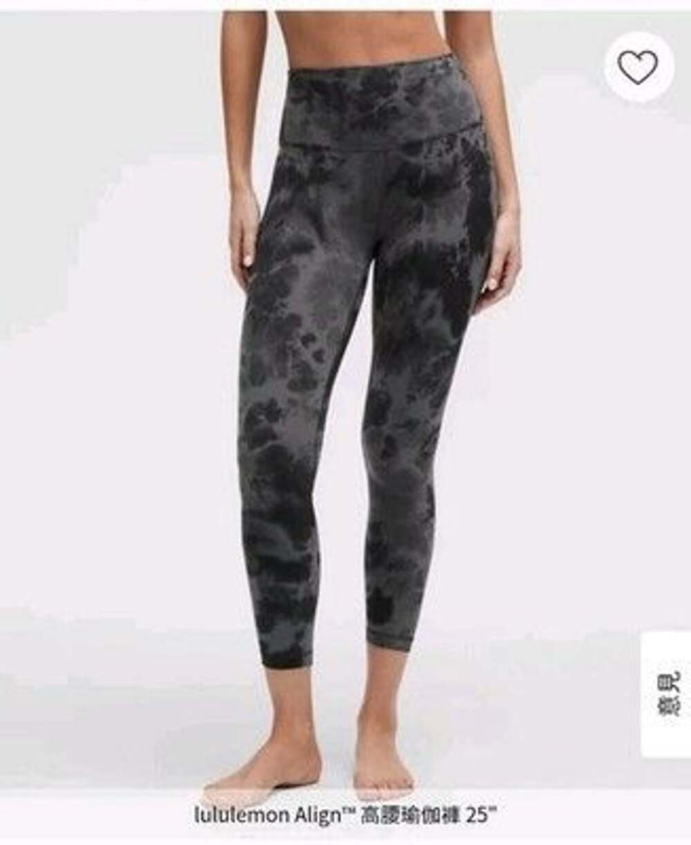 Lululemon Size 20 NWT Align High Rise Pant 25” Diamond Dye Pitch Grey Leggings